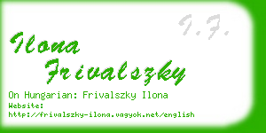 ilona frivalszky business card